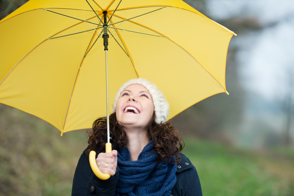 Woman with happy Umbrella