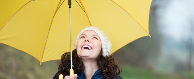 Woman with happy Umbrella